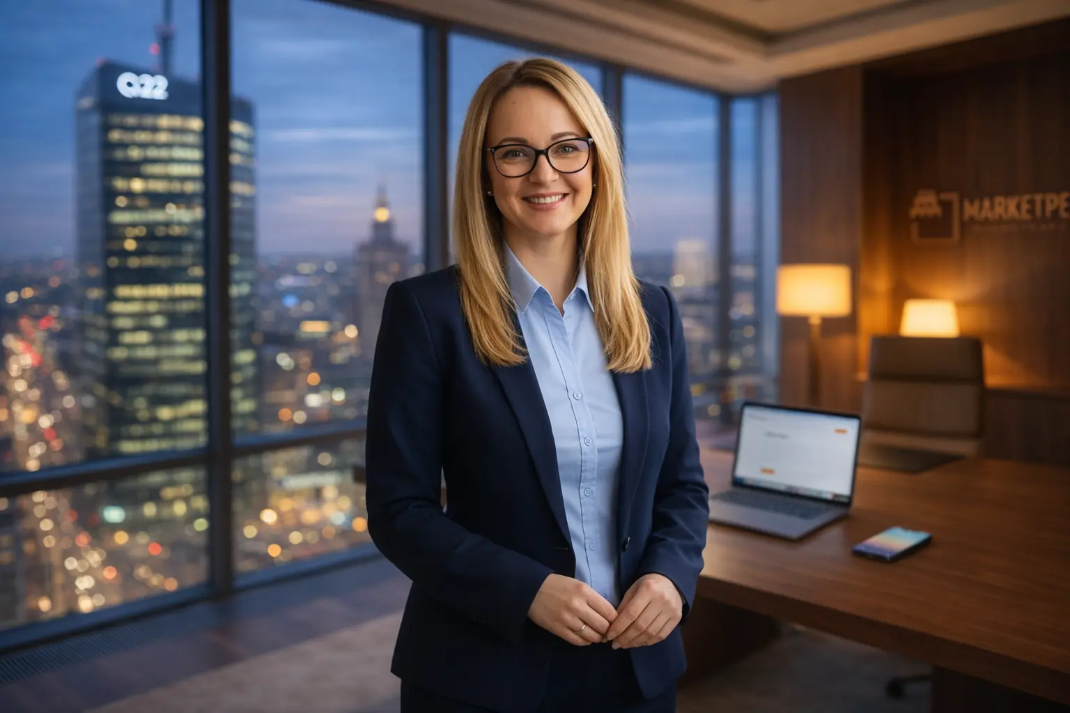 Portret Lucyny Pelc w biurze